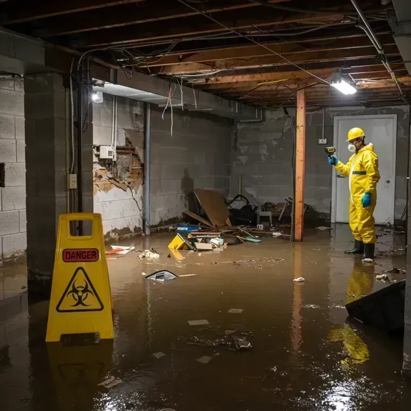 Flooded Basement Electrical Hazard in Vienna, MO Property