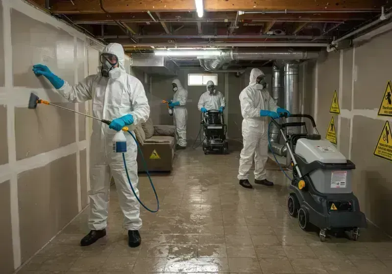 Basement Moisture Removal and Structural Drying process in Vienna, MO